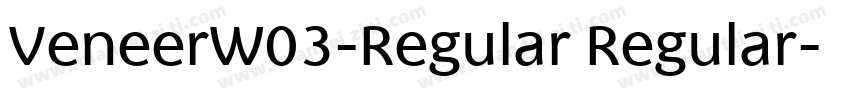 VeneerW03-Regular Regular字体转换